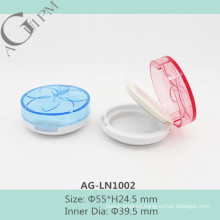 Clear Lid Round Compact Powder Case/Compact Powder Container AG-LN1002, AGPM Cosmetic Packaging, Custom colors/Logo